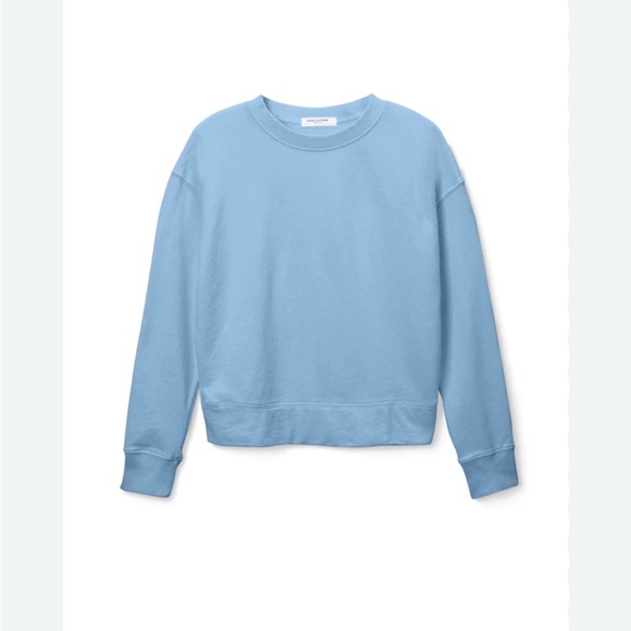 Perfectwhitetee Blue Terry Crewneck Women's Sweatshirt size M - Picture 2 of 6